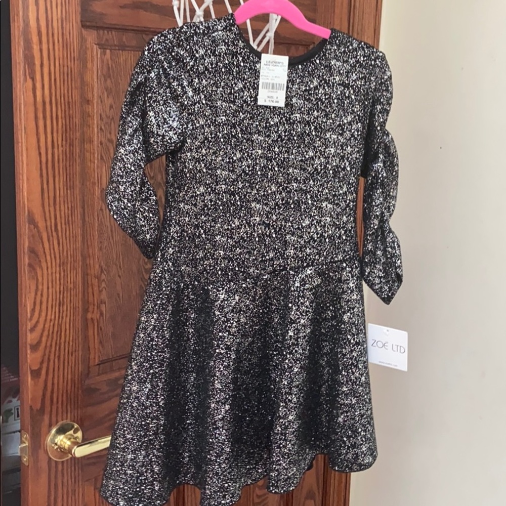 Brand new gorgeous Zoe Ltd black and silver dress8